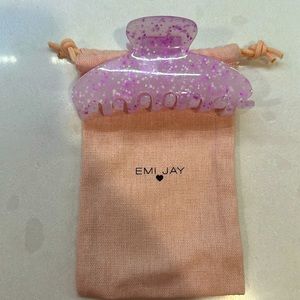 Emi Jay Big Clip pink star confetti